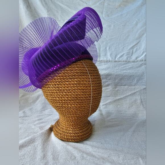 Women\'s purple Kentucky Derby Church 100 percent wool hat